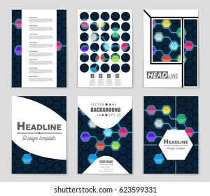 Abstract vector layout background set. For art template design, list, page, mockup brochure theme style, banner, idea, cover, booklet, print, flyer, book, blank, card, ad, sign, sheet,, a4.