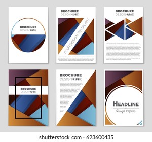 Abstract vector layout background set. For art template design, list, front page, mockup brochure theme style, banner, idea, cover, booklet, print, flyer, book, blank, card, ad, sign, sheet,, a4
