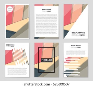 Abstract vector layout background set. For art template design, list, front page, mockup brochure theme style, banner, idea, cover, booklet, print, flyer, book, blank, card, ad, sign, sheet,, a4