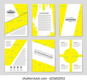 Abstract vector layout background set. For art template design, list, front page, mockup brochure theme style, banner, idea, cover, booklet, print, flyer, book, blank, card, ad, sign, sheet,, a4
