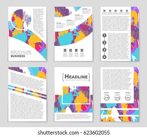 Abstract vector layout background set. For art template design, list, front page, mockup brochure theme style, banner, idea, cover, booklet, print, flyer, book, blank, card, ad, sign, sheet,, a4