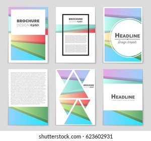 Abstract vector layout background set. For art template design, list, front page, mockup brochure theme style, banner, idea, cover, booklet, print, flyer, book, blank, card, ad, sign, sheet,, a4
