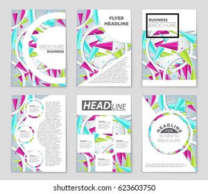 Abstract vector layout background set. For art template design, list, page, mockup brochure theme style, banner, idea, cover, booklet, print, flyer, book, blank, card, ad, sign, sheet,, a4
