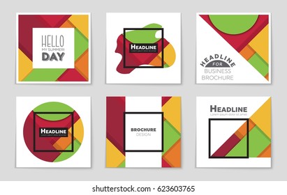 Abstract vector layout background set. For art template design, list, front page, mockup brochure theme style, banner, idea, cover, booklet, print, flyer, book, blank, card, ad, sign, sheet,, a4