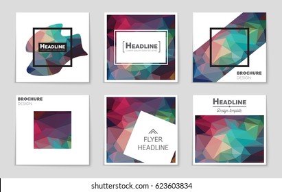 Abstract vector layout background set. For art template design, list, page, mockup brochure theme style, banner, idea, cover, booklet, print, flyer, book, blank, card, ad, sign, sheet,