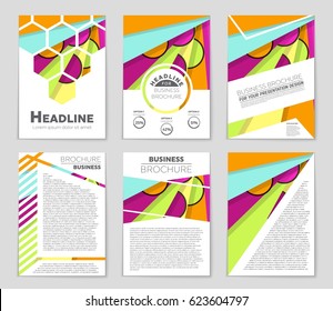 Abstract vector layout background set. For art template design, list, front page, mockup brochure theme style, banner, idea, cover, booklet, print, flyer, book, blank, card, ad, sign, sheet,, a4