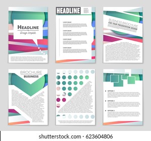 Abstract vector layout background set. For art template design, list, front page, mockup brochure theme style, banner, idea, cover, booklet, print, flyer, book, blank, card, ad, sign, sheet,, a4