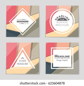 Abstract vector layout background set. For art template design, list, front page, mockup brochure theme style, banner, idea, cover, booklet, print, flyer, book, blank, card, ad, sign, sheet,,