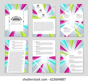 Abstract vector layout background set. For art template design, list, page, mockup brochure theme style, banner, idea, cover, booklet, print, flyer, book, blank, card, ad, sign, sheet,, a4