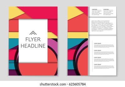 Abstract vector layout background set. For art template design, list, front page, mockup brochure theme style, banner, idea, cover, booklet, print, flyer, book, blank, card, ad, sign, sheet,, a4