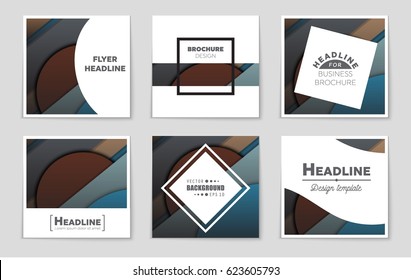 Abstract vector layout background set. For art template design, list, front page, mockup brochure theme style, banner, idea, cover, booklet, print, flyer, book, blank, card, ad, sign, sheet,, 