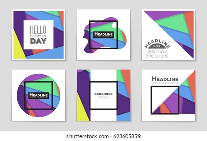 Abstract vector layout background set. For art template design, list, front page, mockup brochure theme style, banner, idea, cover, booklet, print, flyer, book, blank, card, ad, sign, sheet,,