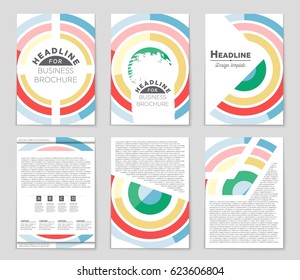 Abstract vector layout background set. For art template design, list, page, mockup brochure theme style, banner, idea, cover, booklet, print, flyer, book, blank, card, ad, sign, sheet,, a4