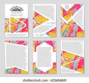 Abstract vector layout background set. For art template design, list, front page, mockup brochure theme style, banner, idea, cover, booklet, print, flyer, book, blank, card, ad, sign, sheet,, a4.