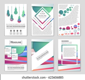Abstract vector layout background set. For art template design, list, front page, mockup brochure theme style, banner, idea, cover, booklet, print, flyer, book, blank, card, ad, sign, sheet,, a4