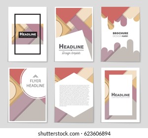 Abstract vector layout background set. For art template design, list, front page, mockup brochure theme style, banner, idea, cover, booklet, print, flyer, book, blank, card, ad, sign, sheet,, a4
