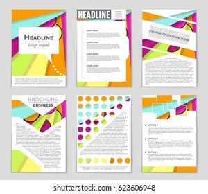 Abstract vector layout background set. For art template design, list, front page, mockup brochure theme style, banner, idea, cover, booklet, print, flyer, book, blank, card, ad, sign, sheet,, a4