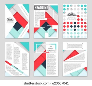 Abstract vector layout background set. For art template design, list, front page, mockup brochure theme style, banner, idea, cover, booklet, print, flyer, book, blank, card, ad, sign, sheet,, a4