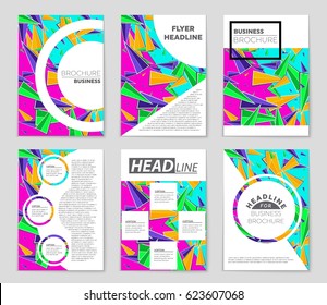 Abstract vector layout background set. For art template design, list, page, mockup brochure theme style, banner, idea, cover, booklet, print, flyer, book, blank, card, ad, sign, sheet,, a4