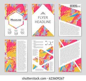 Abstract vector layout background set. For art template design, list, front page, mockup brochure theme style, banner, idea, cover, booklet, print, flyer, book, blank, card, ad, sign, sheet,, a4.