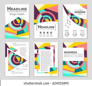 Abstract vector layout background set. For art template design, list, front page, mockup brochure theme style, banner, idea, cover, booklet, print, flyer, book, blank, card, ad, sign, sheet,, a4