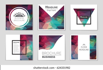 Abstract vector layout background set. For art template design, list, page, mockup brochure theme style, banner, idea, cover, booklet, print, flyer, book, blank, card, ad, sign, sheet,, a4.