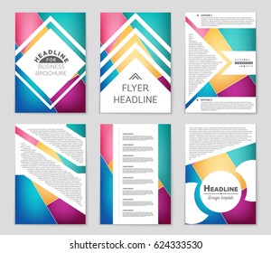 Abstract vector layout background set. For art template design, list, front page, mockup brochure theme style, banner, idea, cover, booklet, print, flyer, book, blank, card, ad, sign, sheet,, a4