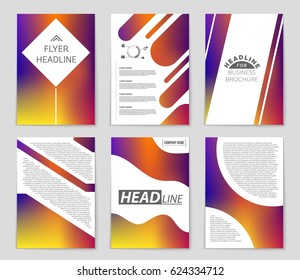 Abstract vector layout background set. For art template design, list, page, mockup brochure theme style, banner, idea, cover, booklet, print, flyer, book, blank, card, ad, sign, sheet,, a4