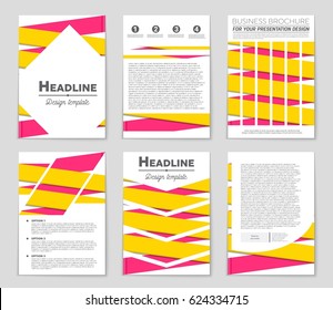 Abstract vector layout background set. For art template design, list, page, mockup brochure theme style, banner, idea, cover, booklet, print, flyer, book, blank, card, ad, sign, sheet,, a4