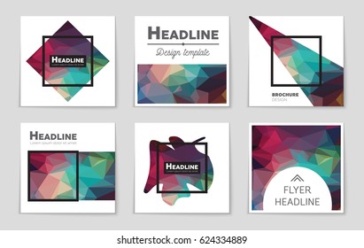Abstract vector layout background set. For art template design, list, page, mockup brochure theme style, banner, idea, cover, booklet, print, flyer, book, blank, card, ad, sign, sheet,, a4.