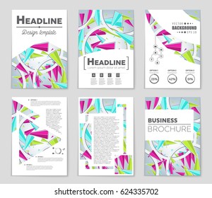 Abstract vector layout background set. For art template design, list, page, mockup brochure theme style, banner, idea, cover, booklet, print, flyer, book, blank, card, ad, sign, sheet,, a4