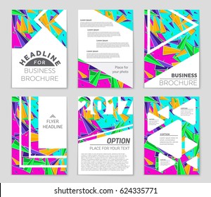 Abstract vector layout background set. For art template design, list, page, mockup brochure theme style, banner, idea, cover, booklet, print, flyer, book, blank, card, ad, sign, sheet,, a4