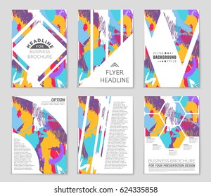 Abstract vector layout background set. For art template design, list, front page, mockup brochure theme style, banner, idea, cover, booklet, print, flyer, book, blank, card, ad, sign, sheet,, a4