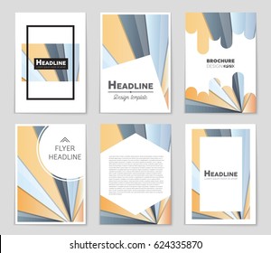 Abstract vector layout background set. For art template design, list, front page, mockup brochure theme style, banner, idea, cover, booklet, print, flyer, book, blank, card, ad, sign, sheet,, a4