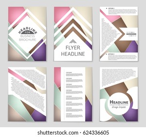 Abstract vector layout background set. For art template design, list, front page, mockup brochure theme style, banner, idea, cover, booklet, print, flyer, book, blank, card, ad, sign, sheet,, a4