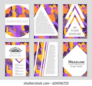 Abstract vector layout background set. For art template design, list, front page, mockup brochure theme style, banner, idea, cover, booklet, print, flyer, book, blank, card, ad, sign, sheet,, a4.