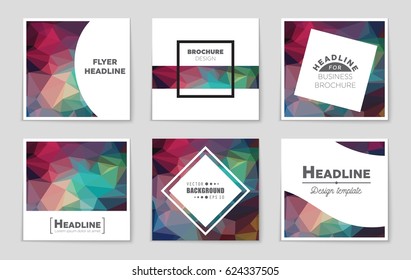 Abstract vector layout background set. For art template design, list, page, mockup brochure theme style, banner, idea, cover, booklet, print, flyer, book, blank, card, ad, sign, sheet,, a4.