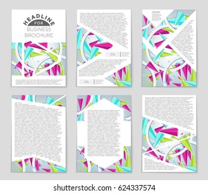 Abstract vector layout background set. For art template design, list, page, mockup brochure theme style, banner, idea, cover, booklet, print, flyer, book, blank, card, ad, sign, sheet,, a4
