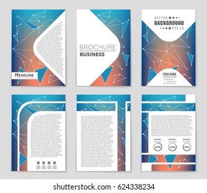 Abstract vector layout background set. For art template design, list, front page, mockup brochure theme style, banner, idea, cover, booklet, print, flyer, book, blank, card, ad, sign, sheet,, a4