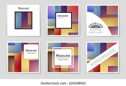 Abstract vector layout background set. For art template design, list, front page, mockup brochure theme style, banner, idea, cover, booklet, print, flyer, book, blank, card, ad, sign, sheet,, a4