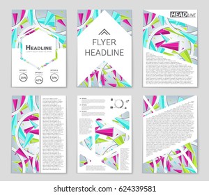 Abstract vector layout background set. For art template design, list, page, mockup brochure theme style, banner, idea, cover, booklet, print, flyer, book, blank, card, ad, sign, sheet,, a4