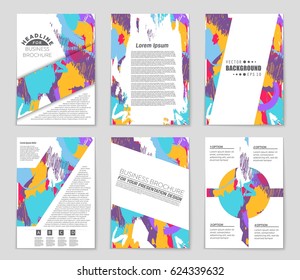 Abstract vector layout background set. For art template design, list, front page, mockup brochure theme style, banner, idea, cover, booklet, print, flyer, book, blank, card, ad, sign, sheet,, a4