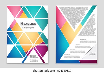Abstract vector layout background set. For art template design, list, front page, mockup brochure theme style, banner, idea, cover, booklet, print, flyer, book, blank, card, ad, sign, sheet,, a4