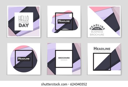 Abstract vector layout background set. For art template design, list, front page, mockup brochure theme style, banner, idea, cover, booklet, print, flyer, book, blank, card, ad, sign, sheet,, a4