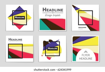 Abstract vector layout background set. For art template design, list, front page, mockup brochure theme style, banner, idea, cover, booklet, print, flyer, book, blank, card, ad, sign, sheet,, a4