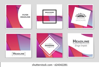 Abstract vector layout background set. For art template design, list, front page, mockup brochure theme style, banner, idea, cover, booklet, print, flyer, book, blank, card, ad, sign, sheet,, a4