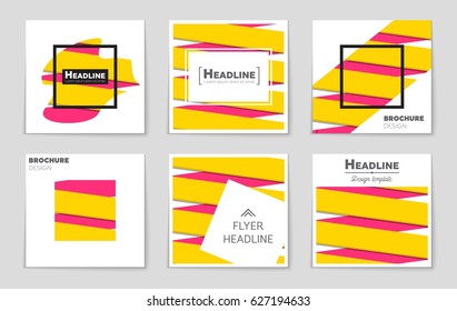 Abstract vector layout background set. For art template design, list, page, mockup brochure theme style, banner, idea, cover, booklet, print, flyer, book, blank, card, ad, sign, sheet,, 