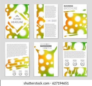 Abstract vector layout background set. For art template design, list, page, mockup brochure theme style, banner, idea, cover, booklet, print, flyer, book, blank, card, ad, sign, sheet,, a4