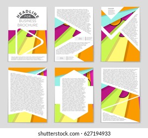 Abstract vector layout background set. For art template design, list, front page, mockup brochure theme style, banner, idea, cover, booklet, print, flyer, book, blank, card, ad, sign, sheet,, a4