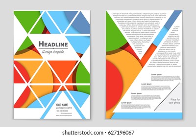 Abstract vector layout background set. For art template design, list, front page, mockup brochure theme style, banner, idea, cover, booklet, print, flyer, book, blank, card, ad, sign, sheet,, a4